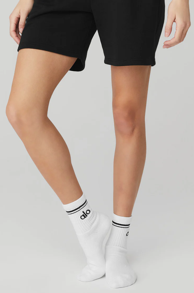 Alo Yoga Unisex Half-Crew Throwback Sock