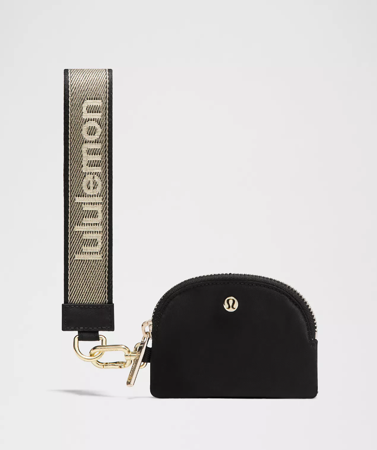 Lululemon Dual Pouch Wristlet Metallic Wordmark