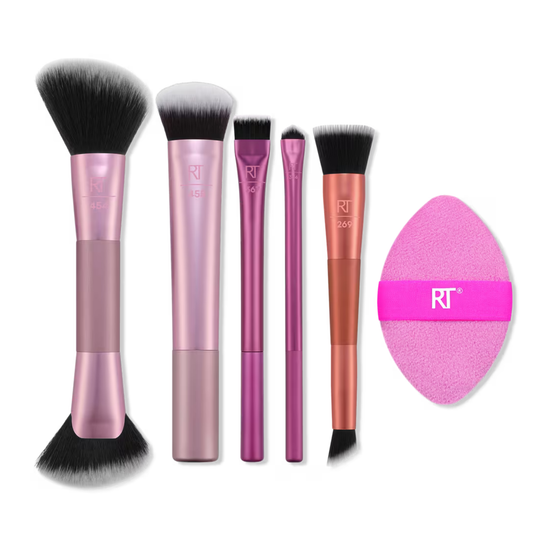 Real Techniques Big Blends Energy Brush + Dual-Sided Puff Set