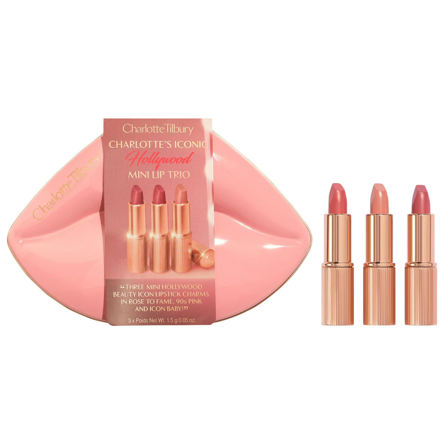 Charlotte Tilbury Mini Iconic Hollywood Lipstick Trio Gift Set