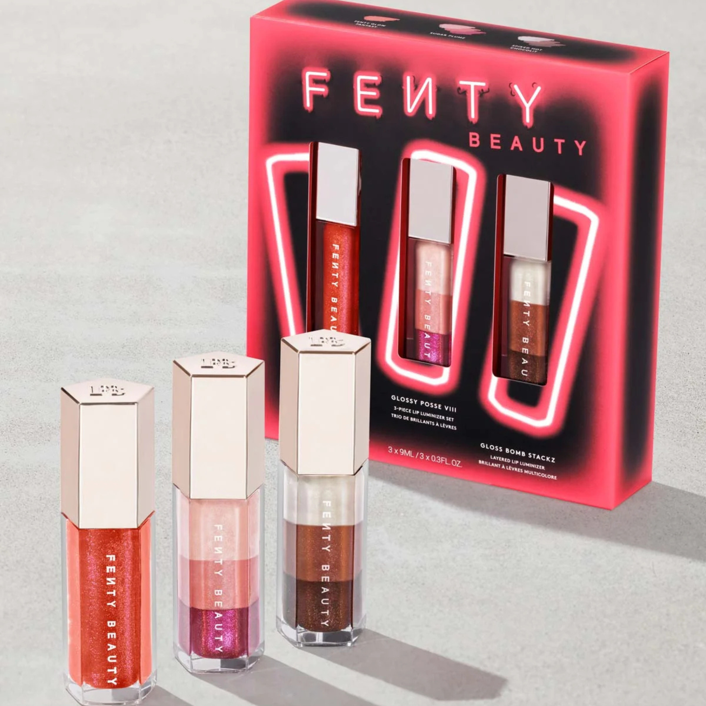 Fenty Beauty Glossy Posse VIII 3-Piece Lip Luminizer Set