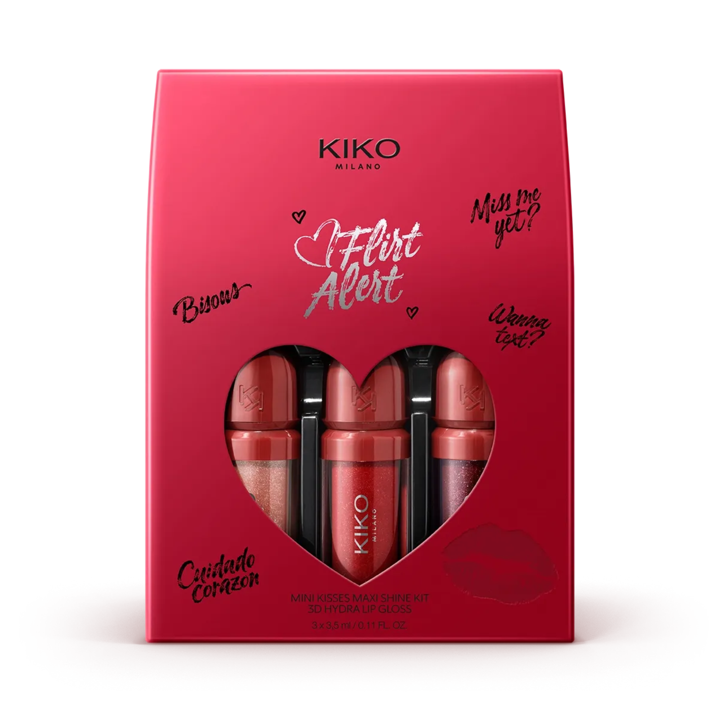 Kiko Milano Mini Kisses Maxi Shine Kit 3d Hydra Lip Gloss