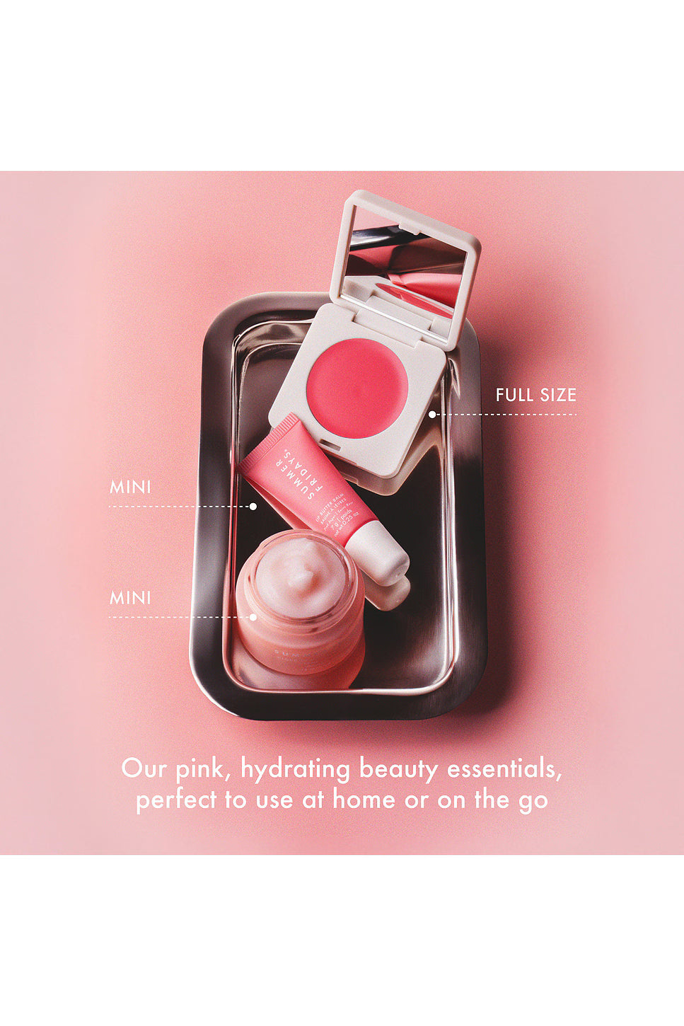 Summer Fridays Set De Cuidado De La Piel y Maquillaje Dewy Pink