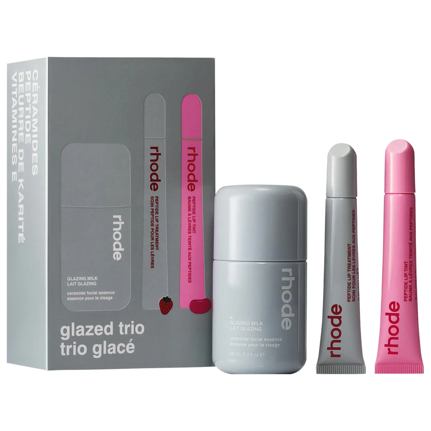 Rhode Set 3 pzs, lip balm, lip tint y esencia hidratante